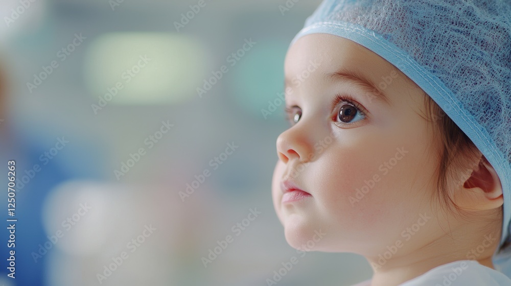 Newborn Baby Girl Receiving Care in Sterile Hospital Environment Newborn Baby Girl Receiving Care in Sterile Hospital Environment