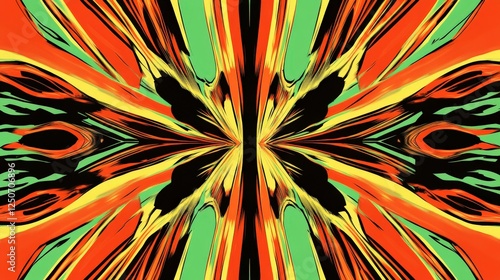 Abstract Colorful Pattern with Intricate Designs and Vibrant Colors