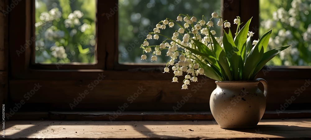 Fototapeta premium white bell flowers in spring flowers
