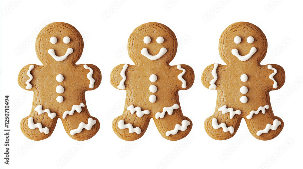 Gingerbread christmas holiday objects set isolated on white, such a logo template. Jpeg version also available in gallery Gingerbread christmas holiday objects set isolated on white, such a logo template. Jpeg version also available in gallery