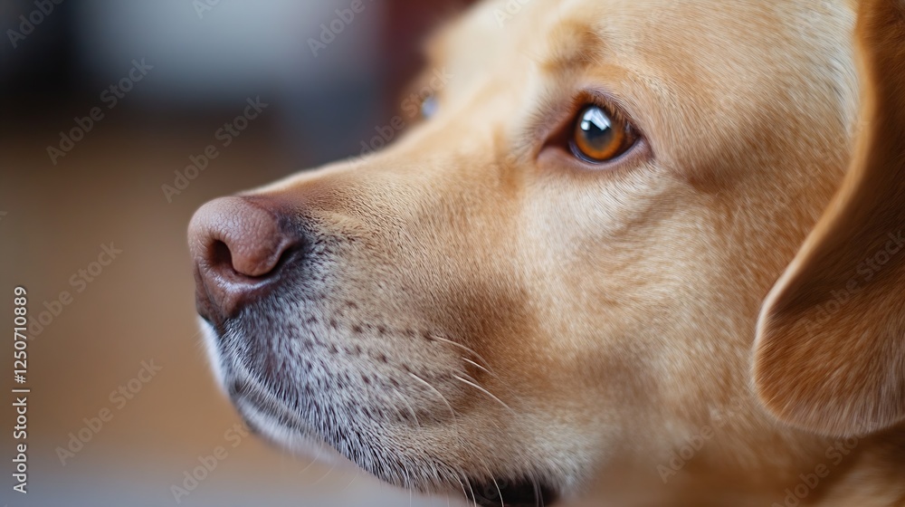 Closeup of a dog showcasing its expressive eyes and soft fur in a cozy indoor setting : Generative AI Closeup of a dog showcasing its expressive eyes and soft fur in a cozy indoor setting : Generative AI