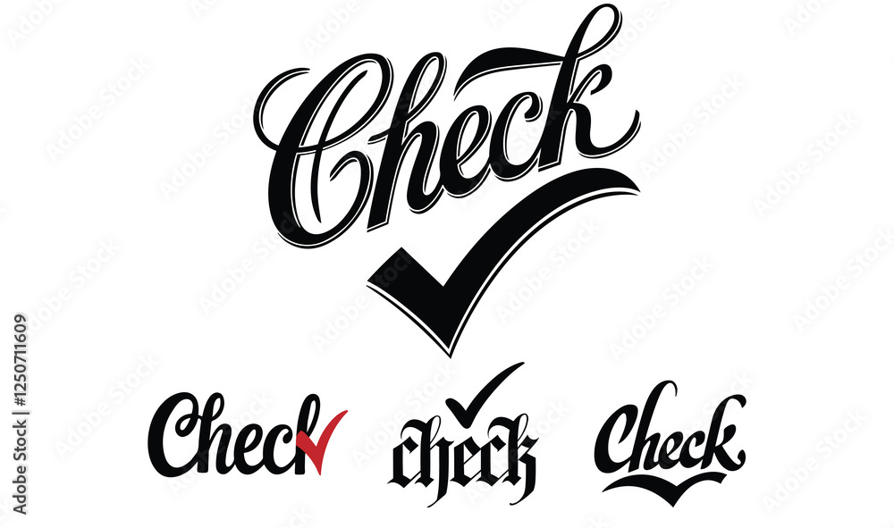 Stylish Checkmark Typography Stylish Checkmark Typography