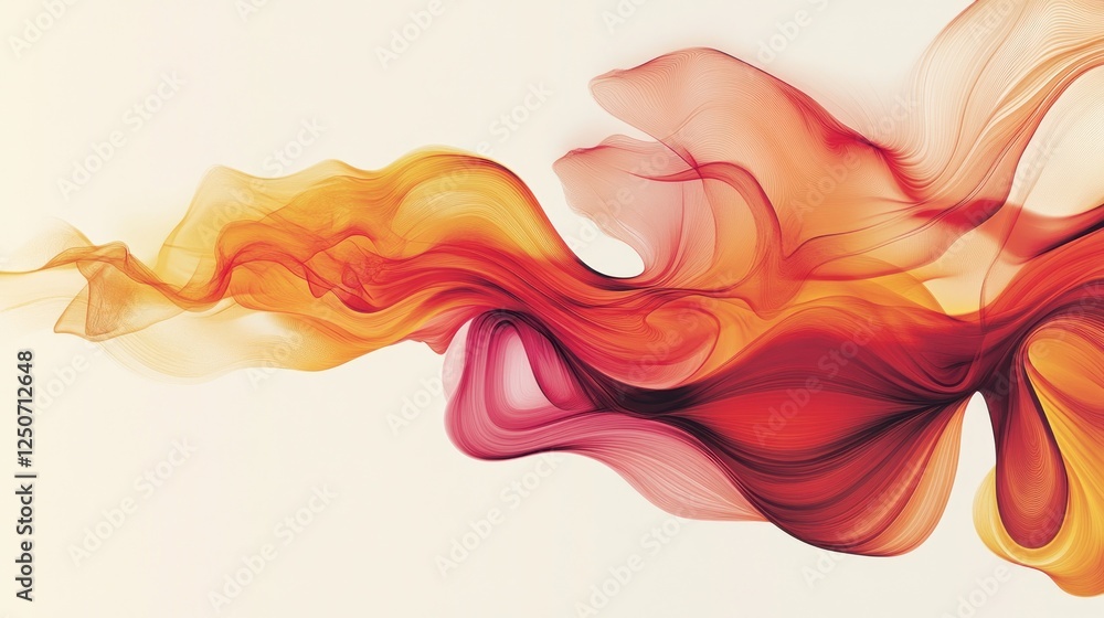 Elegant abstract background with flowing red and orange gradient waves Elegant abstract background with flowing red and orange gradient waves