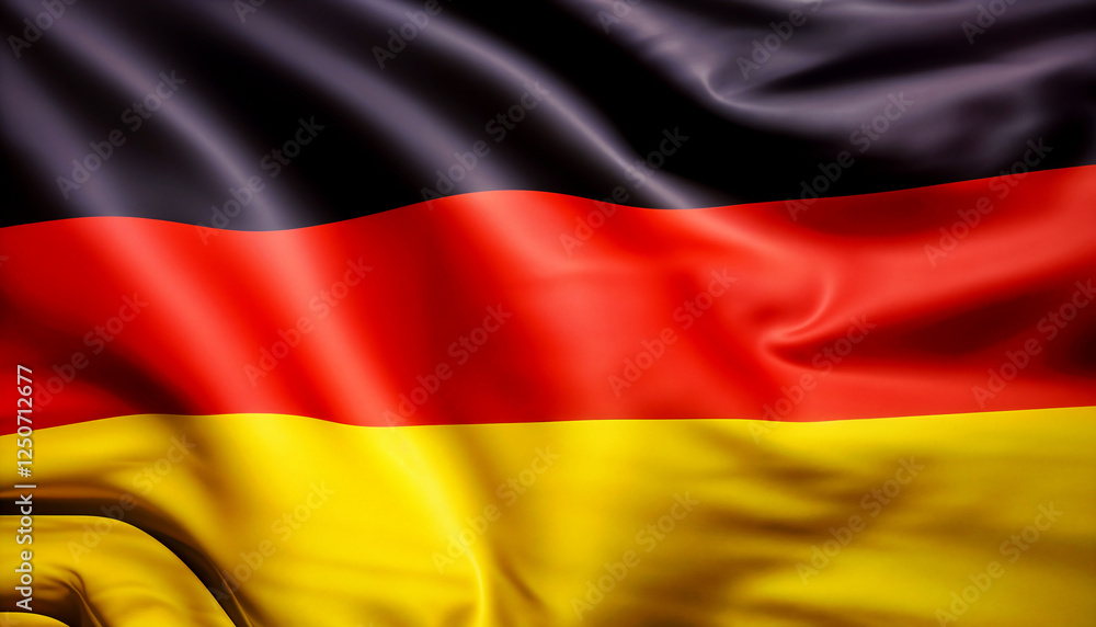 The German Flag displays bold colors, representing pride and unity with elegant fabric The German Flag displays bold colors, representing pride and unity with elegant fabric