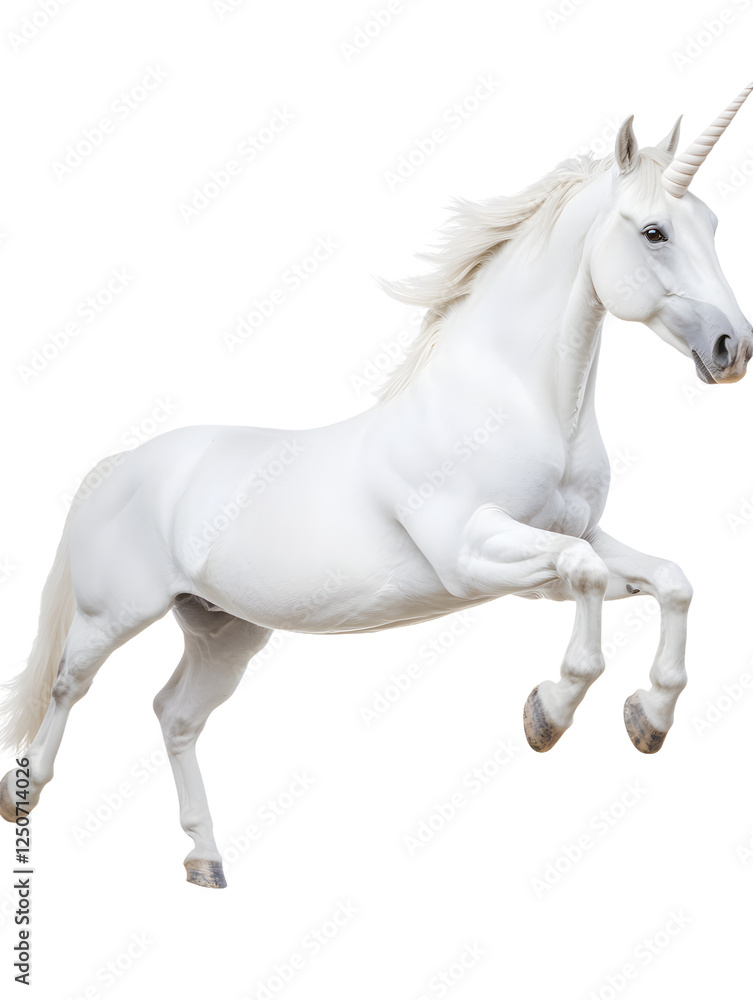 A majestic unicorn with a flowing mane, symbolizing fantasy, magic, and purity, set against a clean white background, capturing the essence of mythical creatures.
A majestic unicorn with a flowing mane, symbolizing fantasy, magic, and purity, set against a clean white background, capturing the essence of mythical creatures.