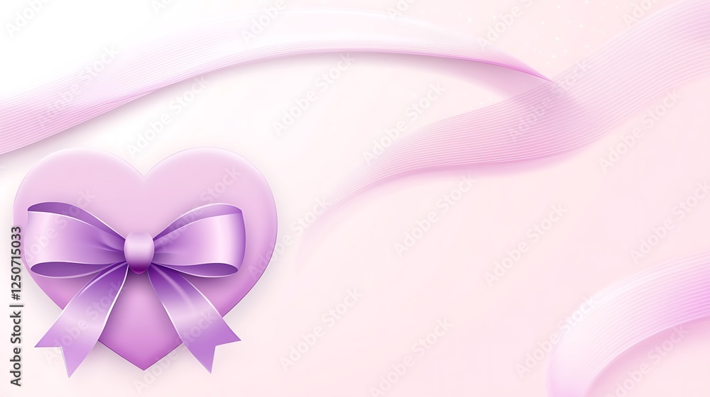 Pink Heart Shaped Gift Bow Valentine Design Pink Heart Shaped Gift Bow Valentine Design