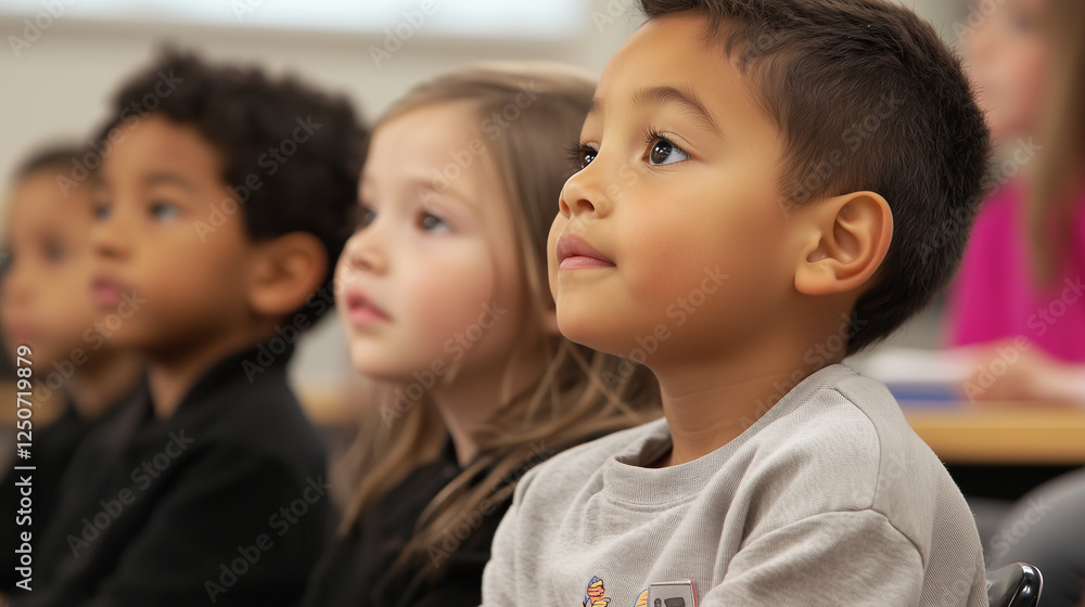 Diverse Students Engaged in Social Justice Learning in Classroom Diverse Students Engaged in Social Justice Learning in Classroom