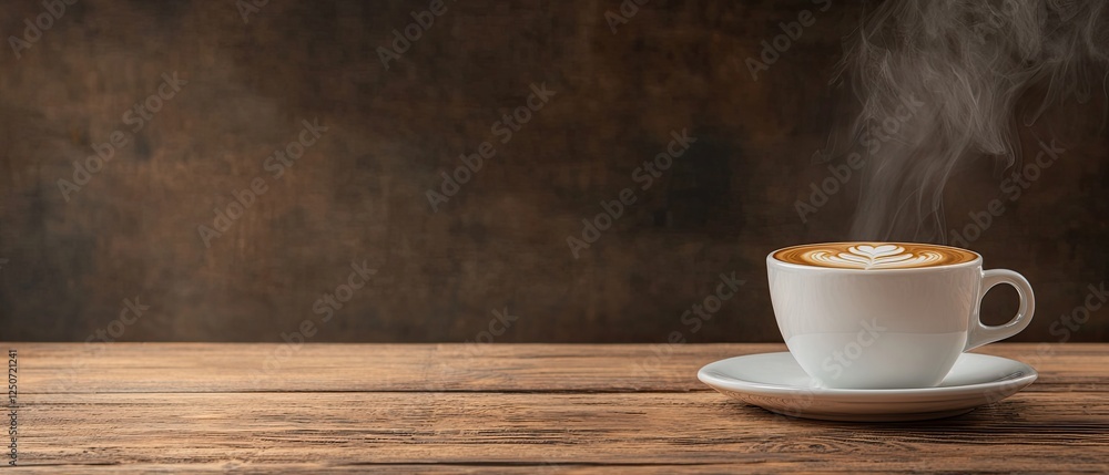 drinks coffee artisanal concept. A steaming cup of coffee on a wooden table with a rustic background. drinks coffee artisanal concept. A steaming cup of coffee on a wooden table with a rustic background.