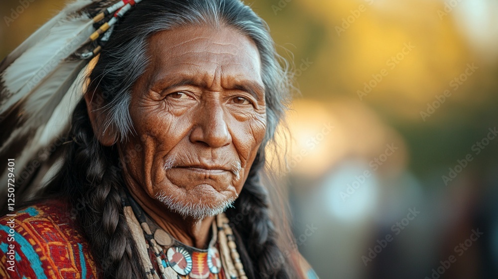 Native American in Traditional Clothing Native American in Traditional Clothing