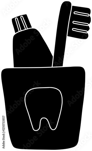 toothbrush illustration dental silhouette hygiene logo care icon health outline healthy brush tooth dentist clean mouth oral toothpaste teeth shape and vector graphic background