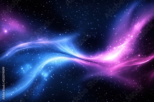 Wallpaper Mural Colorful cosmic swirl with stars in a deep space backdrop Torontodigital.ca