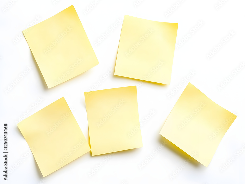 yellow sticky notes isolated on a white background yellow sticky notes isolated on a white background