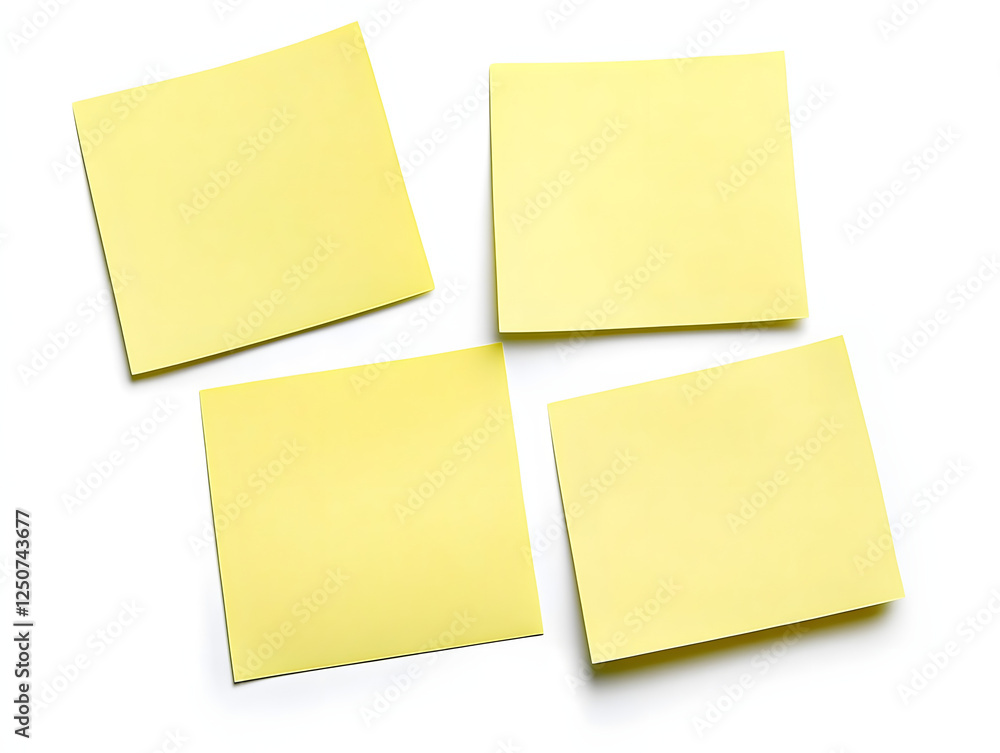 yellow sticky notes isolated on a white background yellow sticky notes isolated on a white background