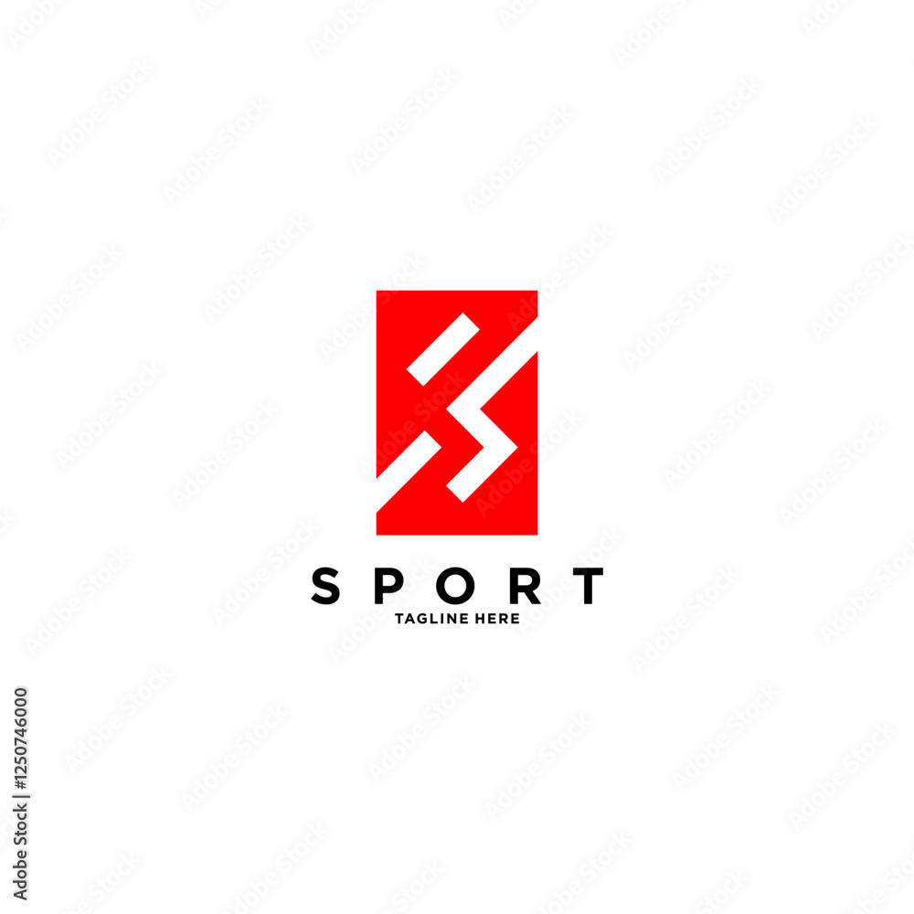 Simple running sport idea logo design template Simple running sport idea logo design template