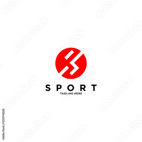 Creative running sport logo design with unique concept