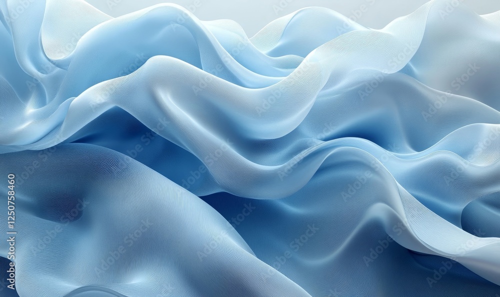 Obraz premium Light Blue Digital Background, Generative AI