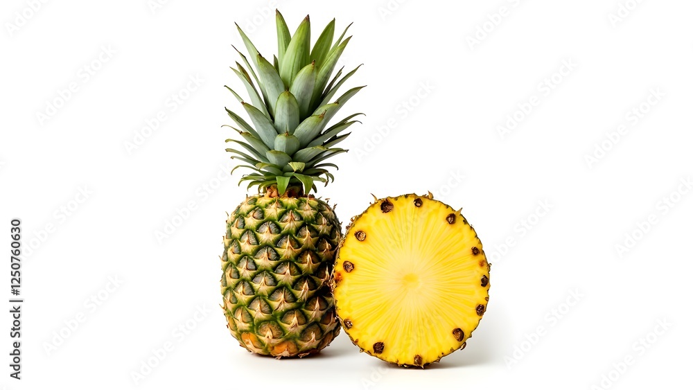 Pineapple slices in tropical sun Pineapple slices in tropical sun