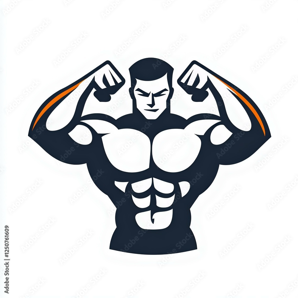 Strong muscular man flexing biceps, showcasing fitness and strength. Perfect for gym businesses or fitness-related designs. Strong muscular man flexing biceps, showcasing fitness and strength. Perfect for gym businesses or fitness-related designs.