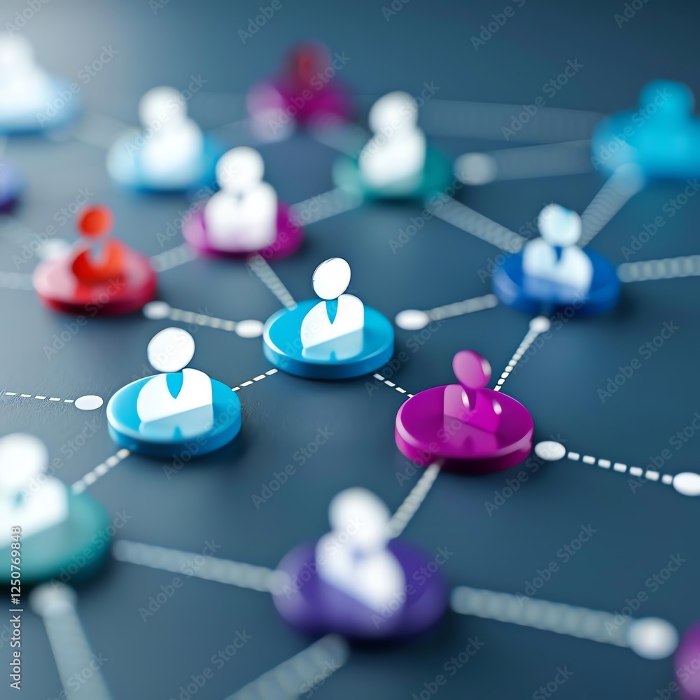 A series of referral icons arranged in a spiral pattern around a corporate logo symbolizes dynamic business growth fueled by agent networks. A series of referral icons arranged in a spiral pattern around a corporate logo symbolizes dynamic business growth fueled by agent networks.