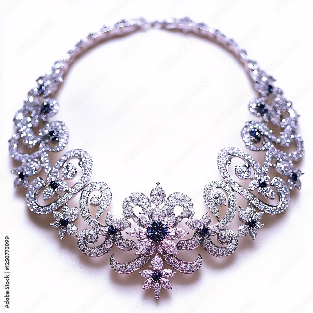 custom made wallpaper toronto digitalElegant Diamond and Sapphire Necklace Design