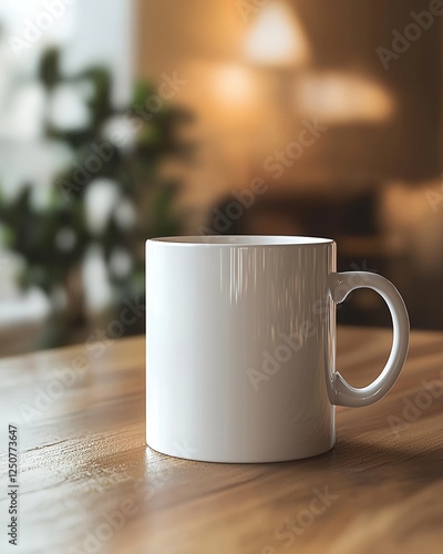 Wallpaper Mural A white coffee mug mockup on a boho background with bokeh effects Torontodigital.ca