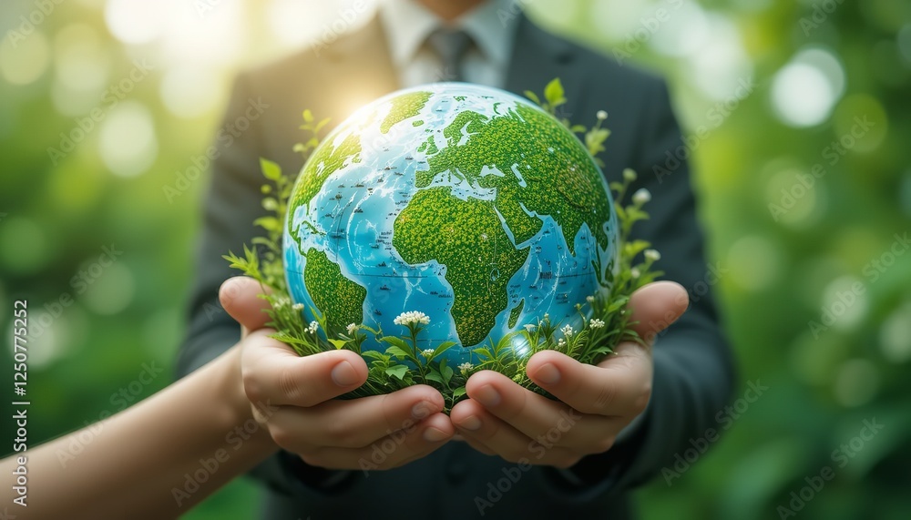 Protecting Our Planet Green Earth Globe Held in Hands Environmental Conservation Sustainable Future Responsibility Ecology Nature Image Global Warming Protecting Our Planet Green Earth Globe Held in Hands Environmental Conservation Sustainable Future Responsibility Ecology Nature Image Global Warming