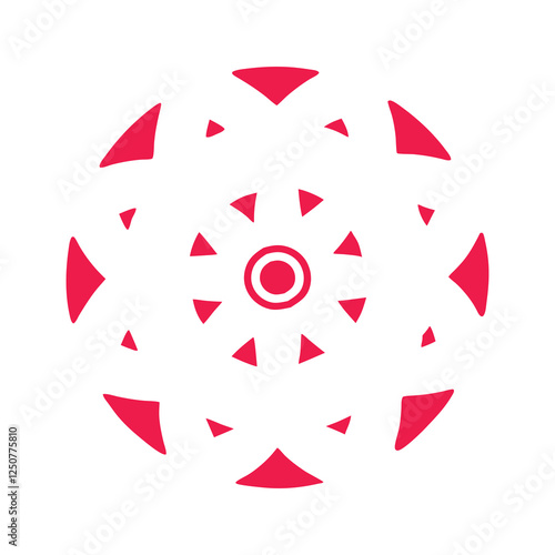 Free Download A circular mandala overlapping triangles mandala vector design and illustration - GFXLoad