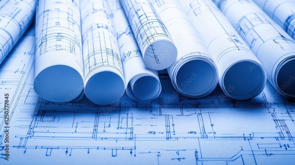 Architectural Blueprint Design for Modern Office Space with Clean Lines Architectural Blueprint Design for Modern Office Space with Clean Lines