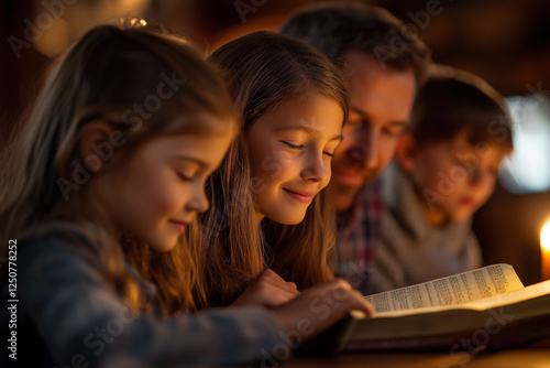 Children's and parent prayed for faith. photo