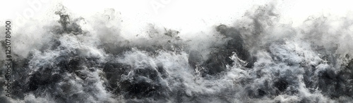 Wallpaper Mural Monochrome wave abstract, white background, design texture Torontodigital.ca