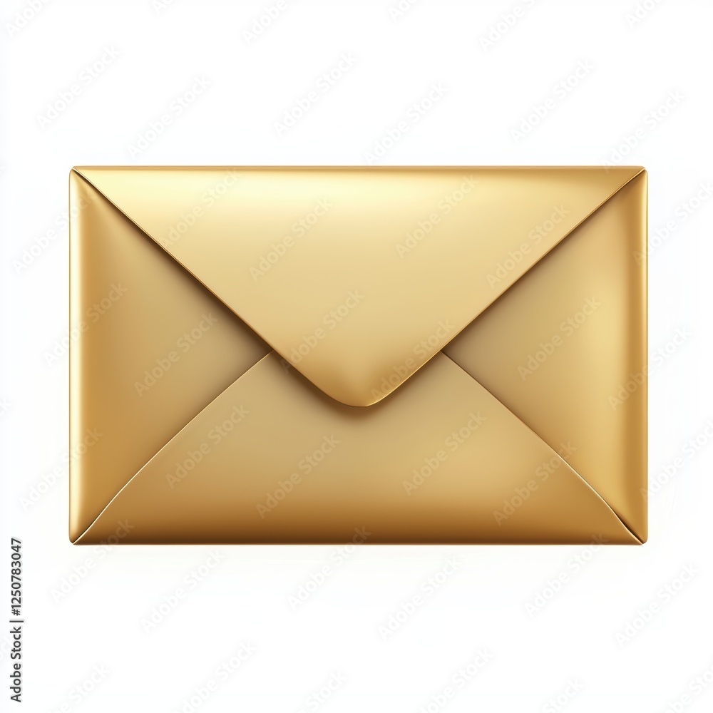 gold envelope isolated on white gold envelope isolated on white