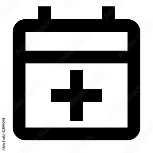 Calendar Add Event - Simple Minimalist Time and Date Icon 