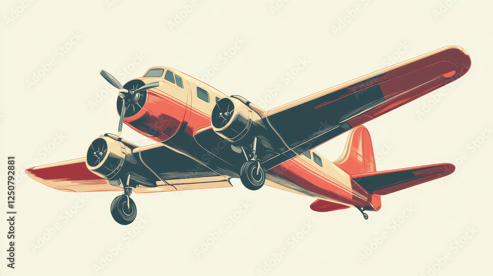 Aviation symbol or insignia with retro airplane, suitable for transportation and aircraft design Aviation symbol or insignia with retro airplane, suitable for transportation and aircraft design