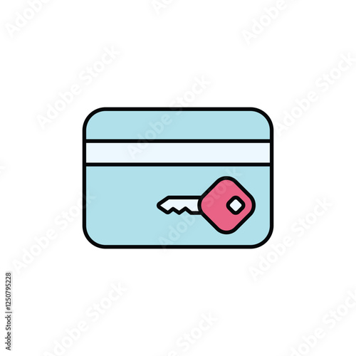 Keycard vector icon