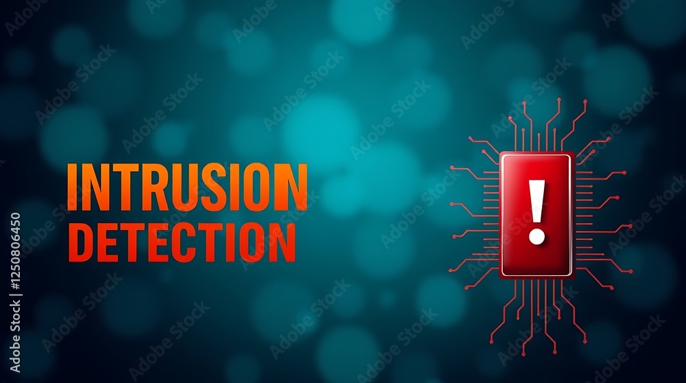 cybersecurity concept of INTRUSION DETECTION, Network security, Cyber threat, Digital protection, Cyber attack prevention, Security warning, IDS, ips, Tls