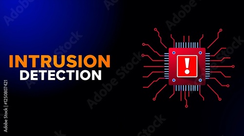 Obraz na płótnie cybersecurity concept of INTRUSION DETECTION, Network security, Cyber threat, Digital protection, Cyber attack prevention, Security warning, IDS, ips, Tls w salonie