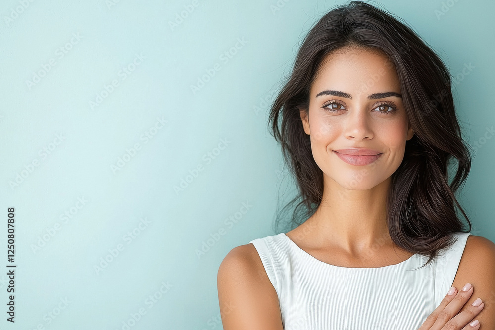 beautiful woman wearing white dress standing living room beautiful woman wearing white dress standing living room