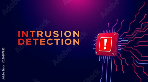 Obraz na płótnie cybersecurity concept of INTRUSION DETECTION, Network security, Cyber threat, Digital protection, Cyber attack prevention, Security warning, ids, ips, tls w salonie