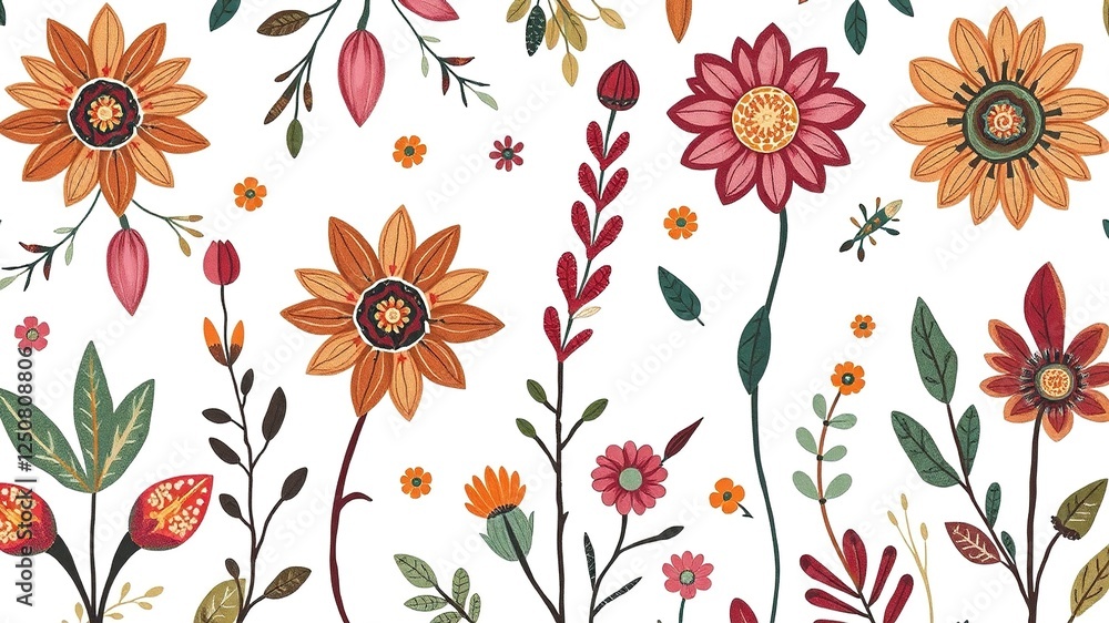custom made wallpaper toronto digitalBotanical Tapestry: Intricate Plant Motifs in Earthy Hues