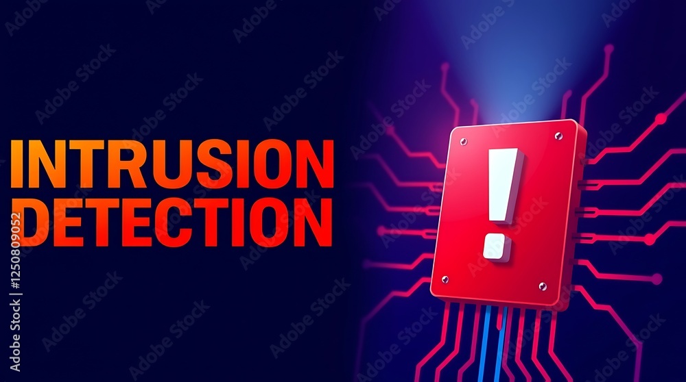 cybersecurity concept of INTRUSION DETECTION, Network security, Cyber threat, Digital protection, Cyber attack prevention, Security warning, ids, ips, tls