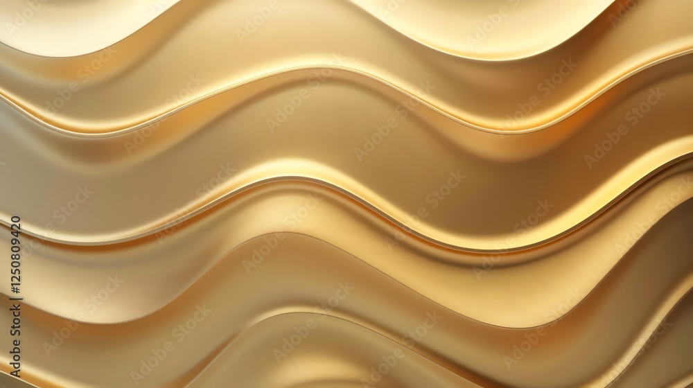 Obraz premium Abstract background with flowing, golden, shiny material.