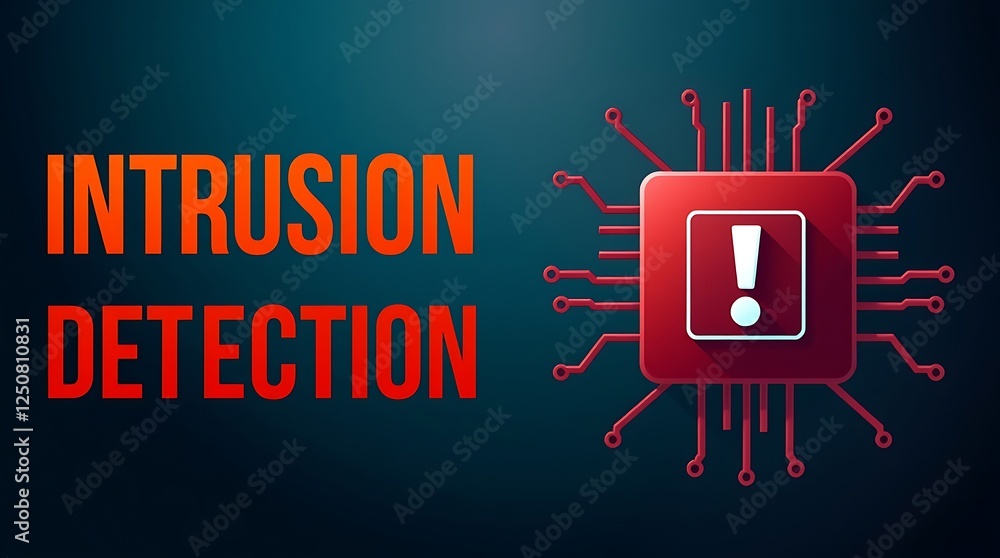 cybersecurity concept of INTRUSION DETECTION, Network security, Cyber threat, Digital protection, Cyber attack prevention, Security warning, ids, ips, tls