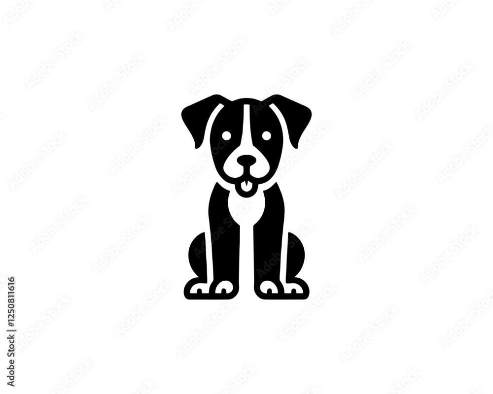 Dog Logo design template. Vector illustration. Simple silhouette. Black dog logo Dog Logo design template. Vector illustration. Simple silhouette. Black dog logo