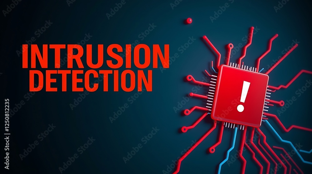 cybersecurity concept of INTRUSION DETECTION, Network security, Cyber threat, Digital protection, Cyber attack prevention, Security warning, ids, ips, tls
