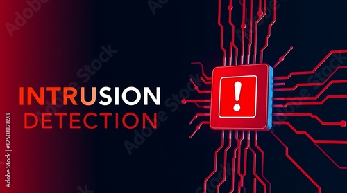 Obraz na płótnie cybersecurity concept of INTRUSION DETECTION, Network security, Cyber threat, Digital protection, Cyber attack prevention, Security warning, ids, ips, tls w salonie