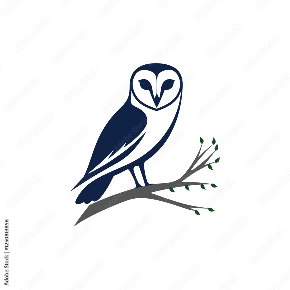 Obraz premium owl logo set. Owl logo vector silhouette, Barn Owl Silhouette Victor & Barn Owl logo icon vector concept