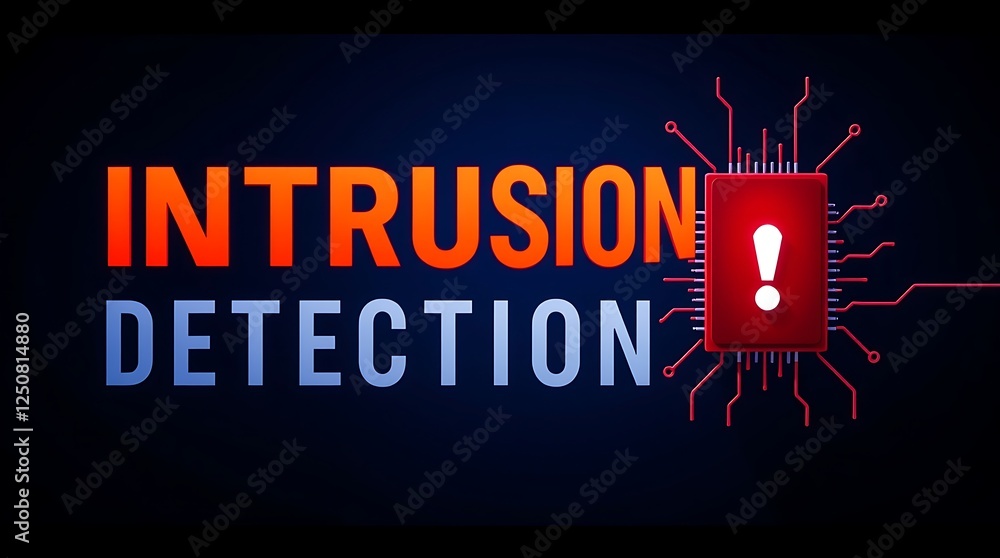 cybersecurity concept of INTRUSION DETECTION, Network security, Cyber threat, Digital protection, Cyber attack prevention, Security warning, ids, ips, tls