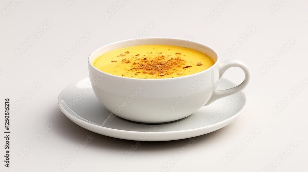 Turmeric Latte with Cinnamon Sprinkle in Bright Light Turmeric Latte with Cinnamon Sprinkle in Bright Light
