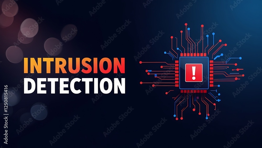 cybersecurity concept of INTRUSION DETECTION, Network security, Cyber threat, Digital protection, Cyber attack prevention, Security warning, ids, ips, tls
