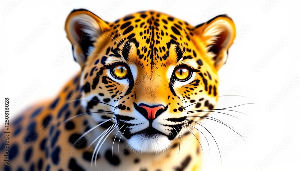 Obraz premium Majestic Ocelot Portrait: A Stunning Close-Up of a Wild Cat with Vibrant Fur and Intense Gaze